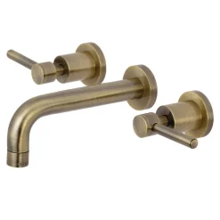 New Concord Wall Mount 2-Handle Bathroom Faucet Wall Mount