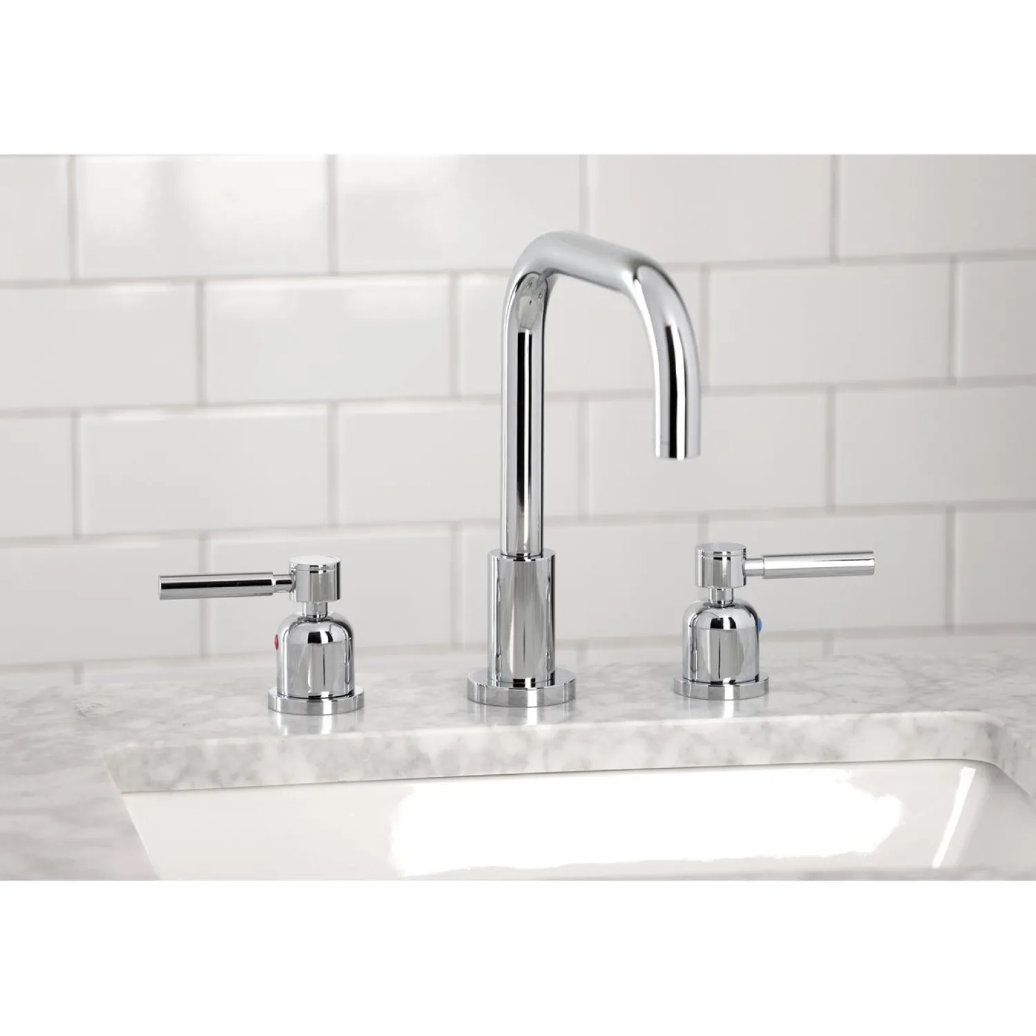 Discount Concord Widespread Bathroom Faucet with Brass Pop-Up 8" Widespread