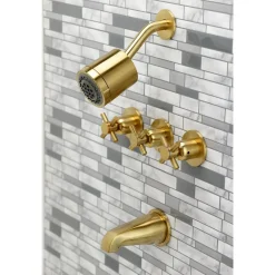Best Concord 7.13" x 10.56" Three-Handle Tub and Shower Faucet Tub & Shower Sets