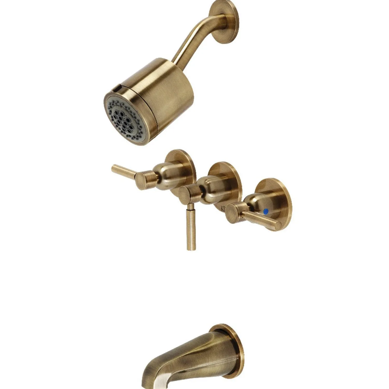 Concord 7.13" x 14.13" Three-Handle Tub and Shower Faucet Tub & Shower Sets