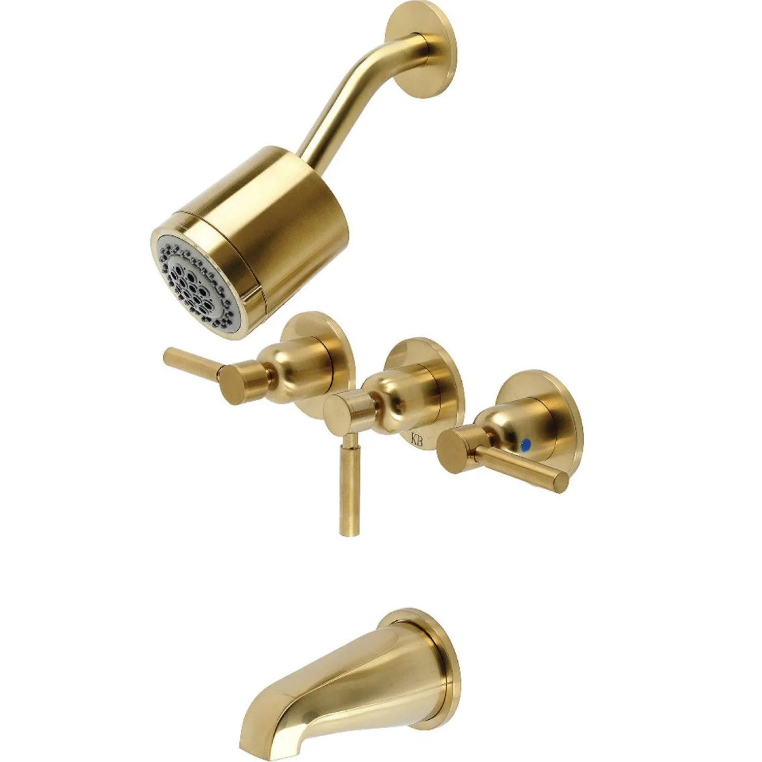 Concord 7.13" x 14.13" Three-Handle Tub and Shower Faucet Tub & Shower Sets