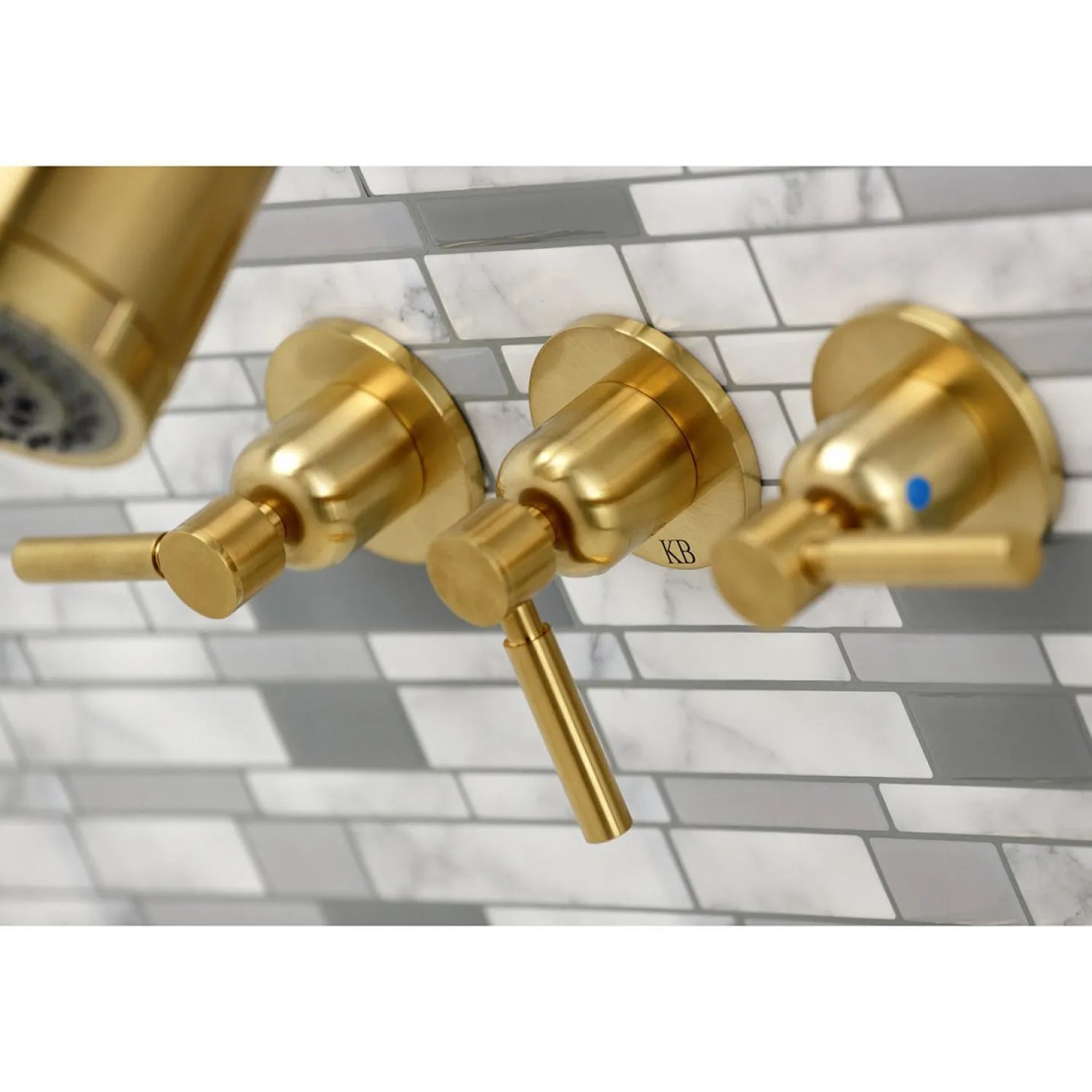 Concord 7.13" x 14.13" Three-Handle Tub and Shower Faucet Tub & Shower Sets