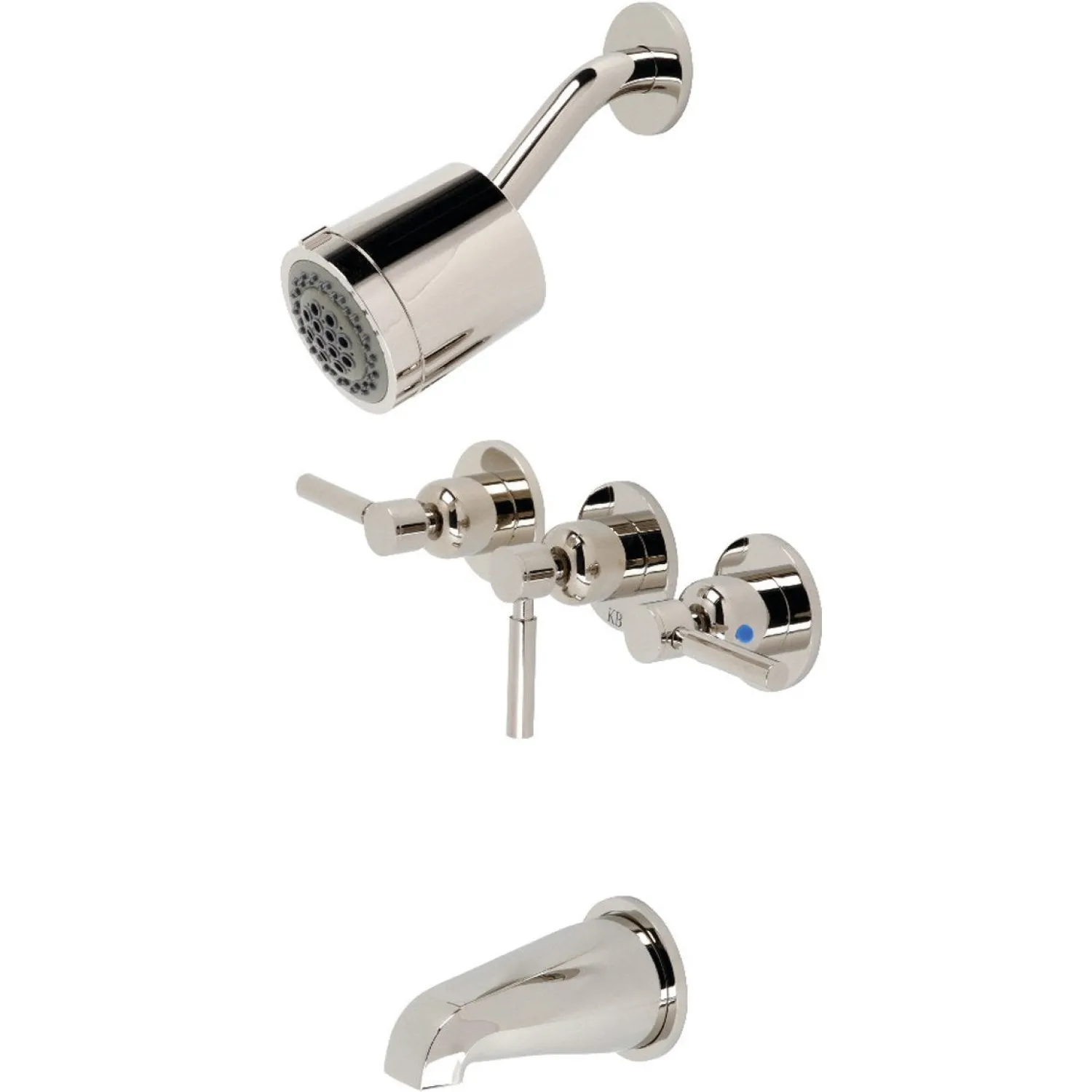 Concord 7.13" x 14.13" Three-Handle Tub and Shower Faucet Tub & Shower Sets