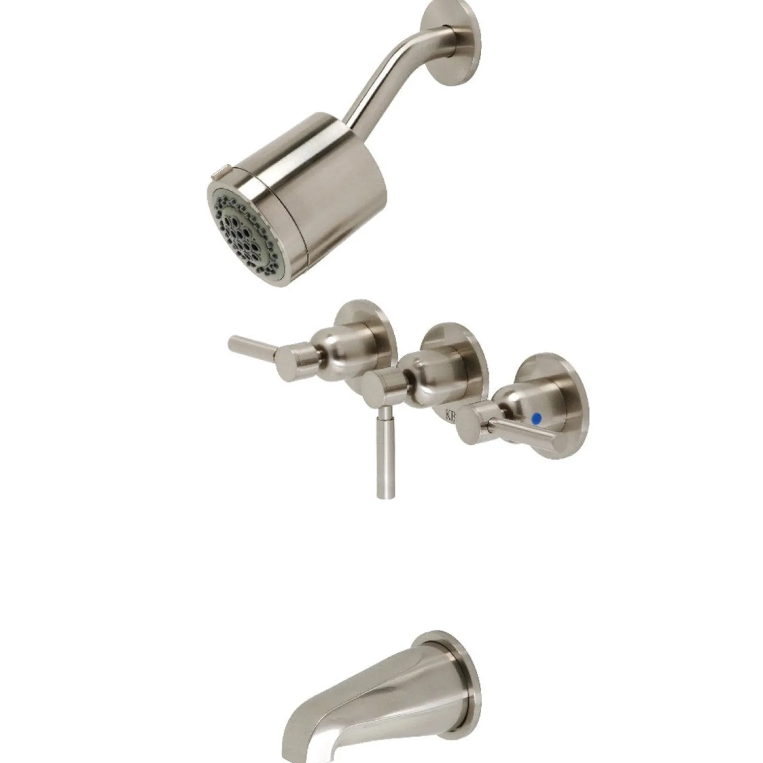 Concord 7.13" x 14.13" Three-Handle Tub and Shower Faucet Tub & Shower Sets