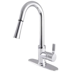 Best Continental Gourmetier Single-Handle Pull-Down Kitchen Faucet Single Hole