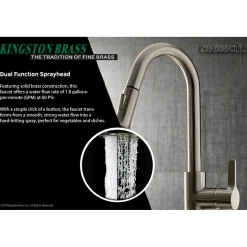 Best Continental Gourmetier Single-Handle Pull-Down Kitchen Faucet Single Hole