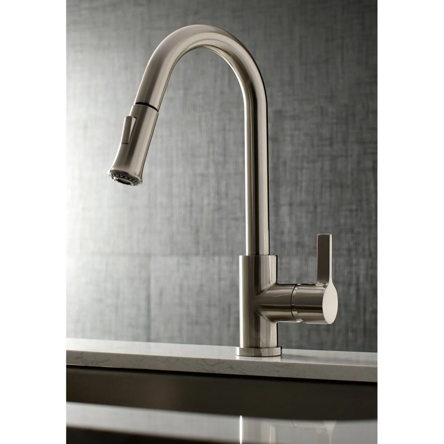 Best Continental Gourmetier Single-Handle Pull-Down Kitchen Faucet Single Hole