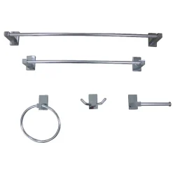 New Continental 5-Piece Bathroom Accessory Set Accessory Packages