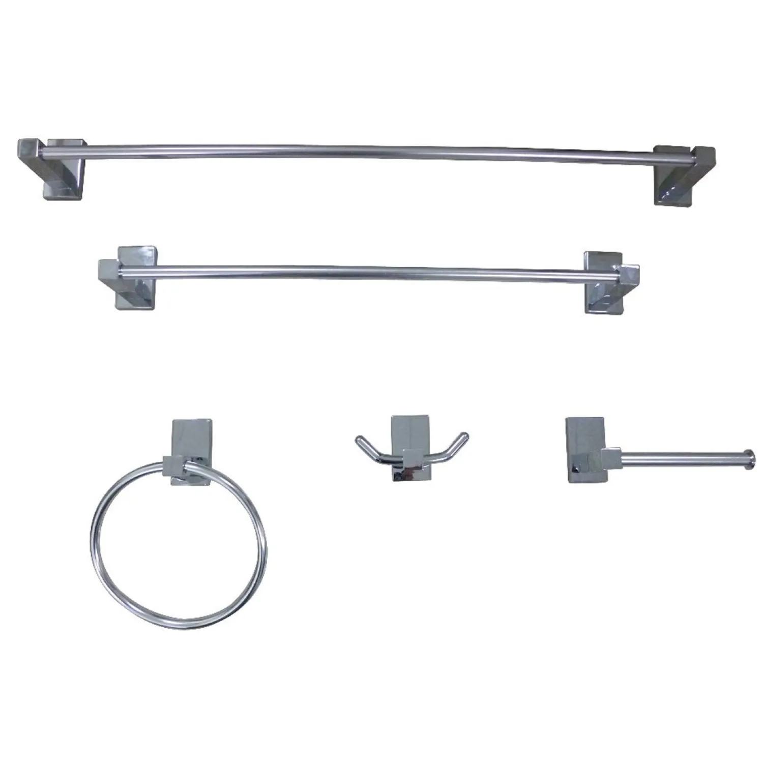 New Continental 5-Piece Bathroom Accessory Set Accessory Packages