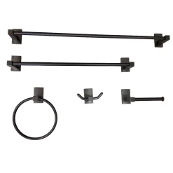 New Continental 5-Piece Bathroom Accessory Set Accessory Packages