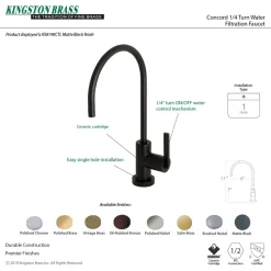 Hot Continental 1/4 Turn Water Filtration Faucet Single Hole