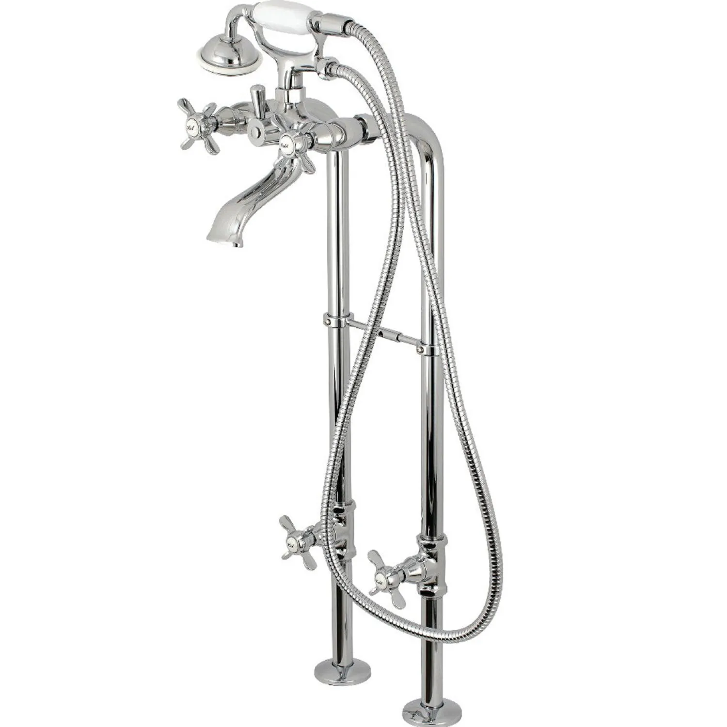 Sale Cross-Handle Freestanding Tub Faucet Package Free Standing Tub Fillers|Tub Faucets