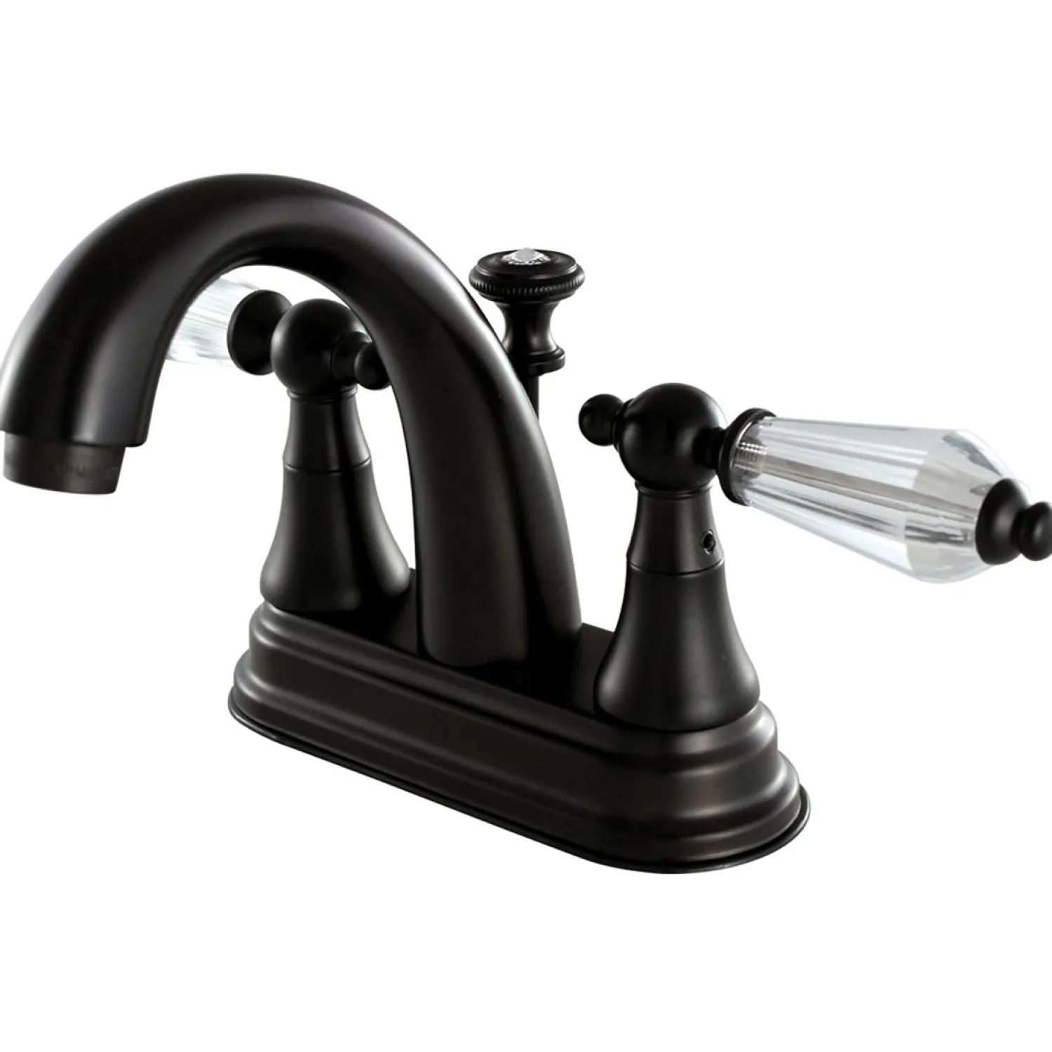Deck Mount 4" Centerset Lavatory Faucet with Brass Pop-up 4" Center Set
