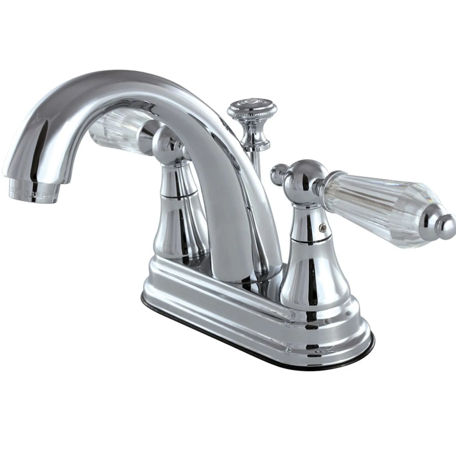 Deck Mount 4" Centerset Lavatory Faucet with Brass Pop-up 4" Center Set