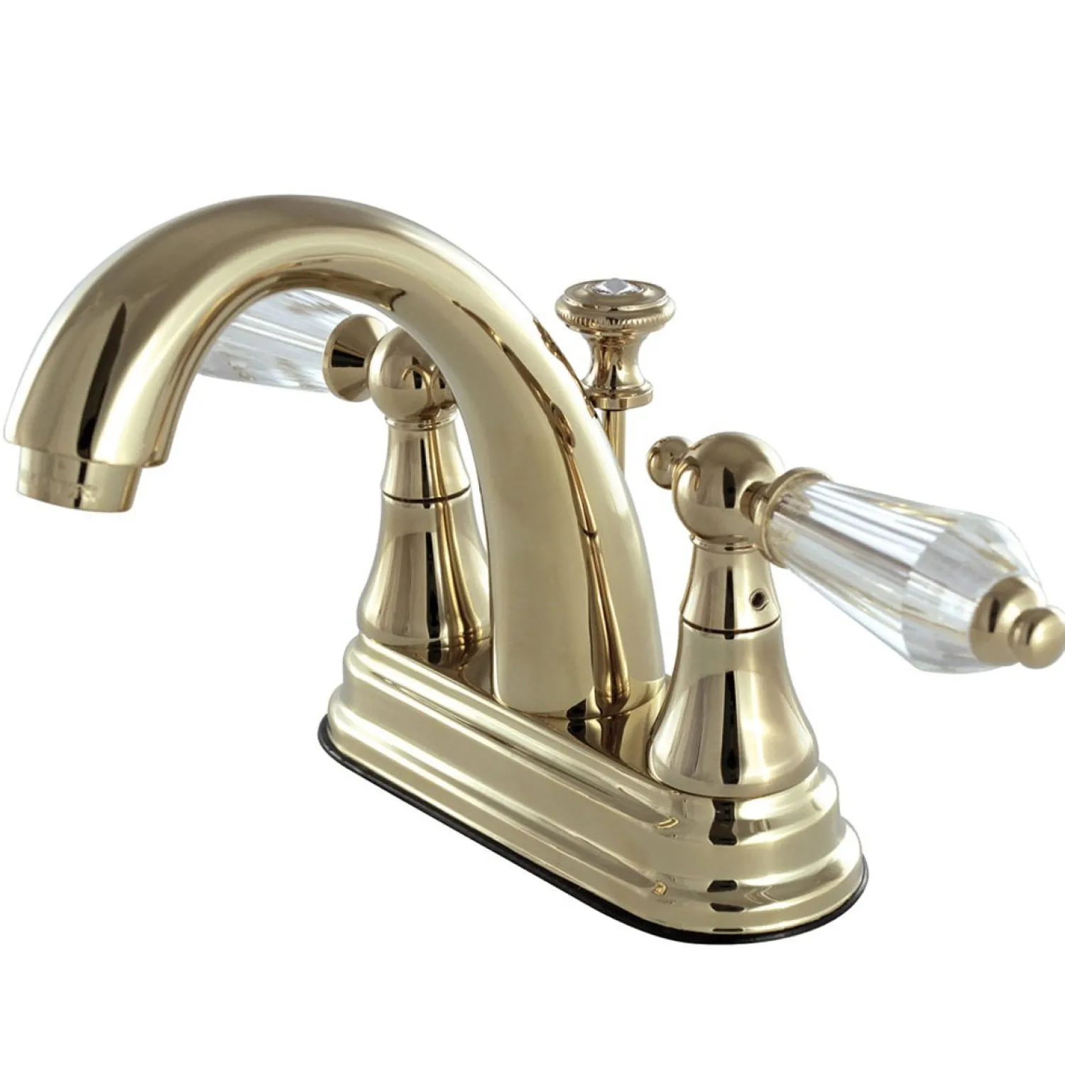 Deck Mount 4" Centerset Lavatory Faucet with Brass Pop-up 4" Center Set