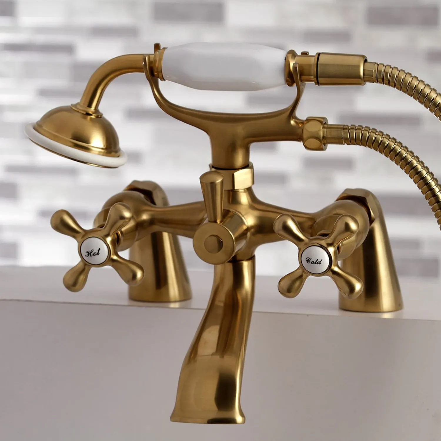 Clearance Deck Mount Clawfoot Tub Faucet with Hand Shower Tub & Shower Sets|Tub Faucets