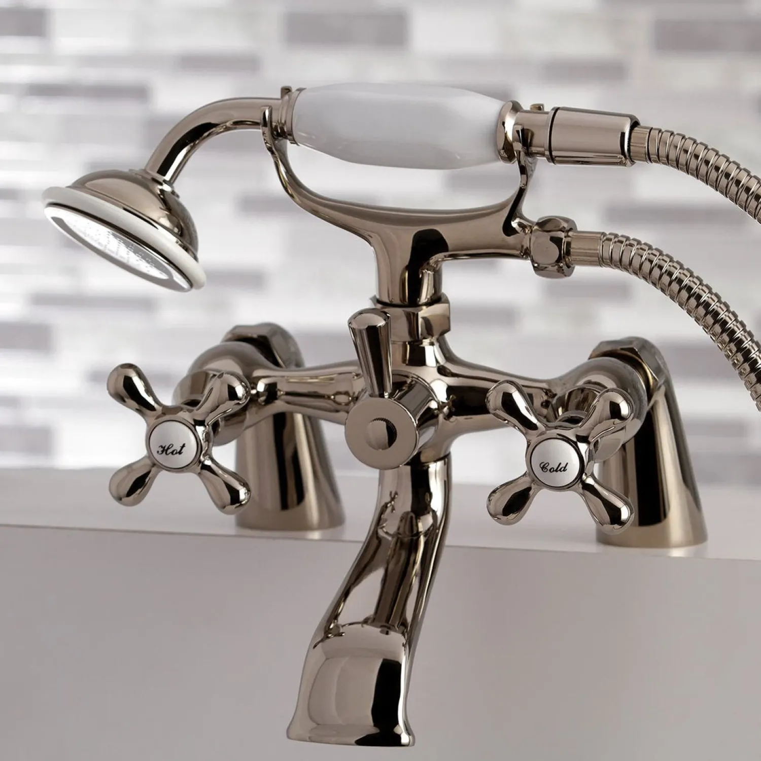 Clearance Deck Mount Clawfoot Tub Faucet with Hand Shower Tub & Shower Sets|Tub Faucets