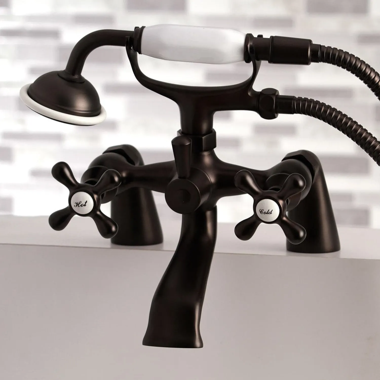 Clearance Deck Mount Clawfoot Tub Faucet with Hand Shower Tub & Shower Sets|Tub Faucets