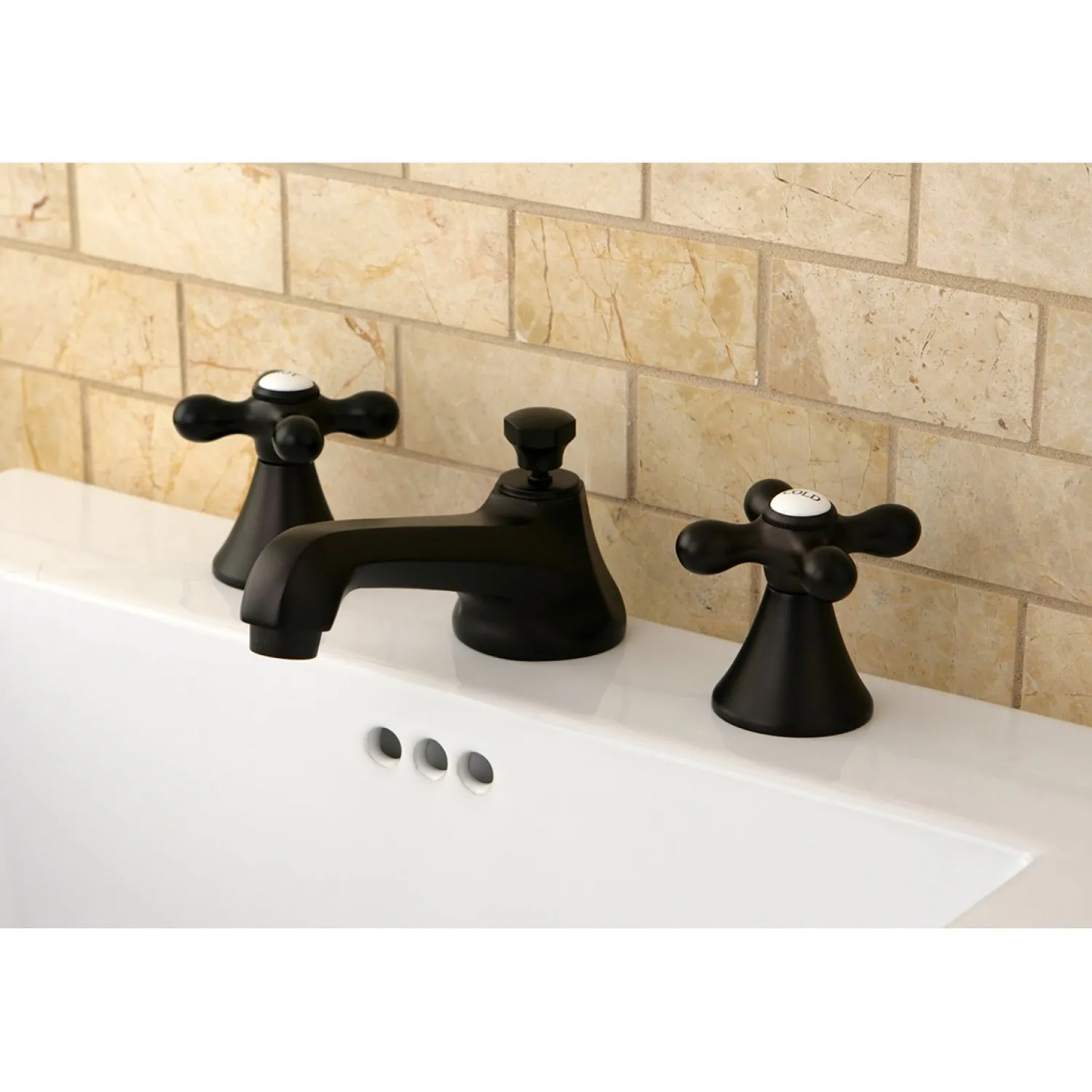 Sale Deck Mount 2-Handle 8-Inch Widespread Bathroom Faucet 8" Widespread