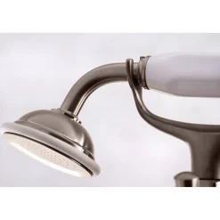 Outlet Deck Mount 2-Hole Clawfoot Tub Faucet with Hand Shower Tub & Shower Sets|Tub Faucets
