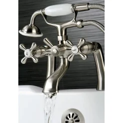 Outlet Deck Mount 2-Hole Clawfoot Tub Faucet with Hand Shower Tub & Shower Sets|Tub Faucets