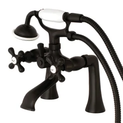 Outlet Deck Mount 2-Hole Clawfoot Tub Faucet with Hand Shower Tub & Shower Sets|Tub Faucets