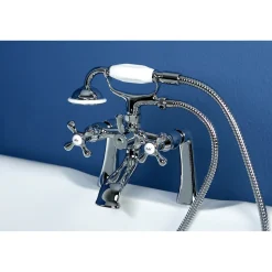 Outlet Deck Mount 2-Hole Clawfoot Tub Faucet with Hand Shower Tub & Shower Sets|Tub Faucets