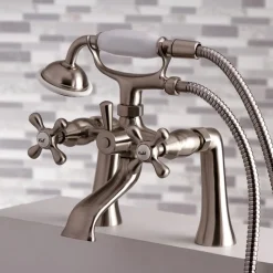 Outlet Deck Mount 2-Hole Clawfoot Tub Faucet with Hand Shower Tub & Shower Sets|Tub Faucets