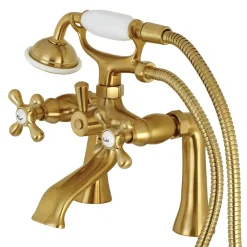 Outlet Deck Mount 2-Hole Clawfoot Tub Faucet with Hand Shower Tub & Shower Sets|Tub Faucets