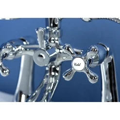 Outlet Deck Mount 2-Hole Clawfoot Tub Faucet with Hand Shower Tub & Shower Sets|Tub Faucets