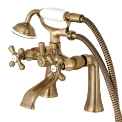 Outlet Deck Mount 2-Hole Clawfoot Tub Faucet with Hand Shower Tub & Shower Sets|Tub Faucets
