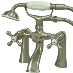 Outlet Deck Mount 2-Hole Clawfoot Tub Faucet with Hand Shower Tub & Shower Sets|Tub Faucets