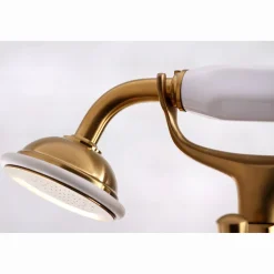 Outlet Deck Mount 2-Hole Clawfoot Tub Faucet with Hand Shower Tub & Shower Sets|Tub Faucets