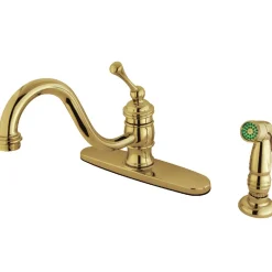 Hot Deck Mount 8-Inch Centerset Kitchen Faucet Faucets With Side Spray
