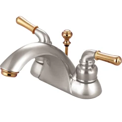 Discount Deck Mount 4-Inch Centerset Bathroom Faucet with Pop-Up Drain 4" Center Set