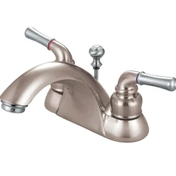 Discount Deck Mount 4-Inch Centerset Bathroom Faucet with Pop-Up Drain 4" Center Set