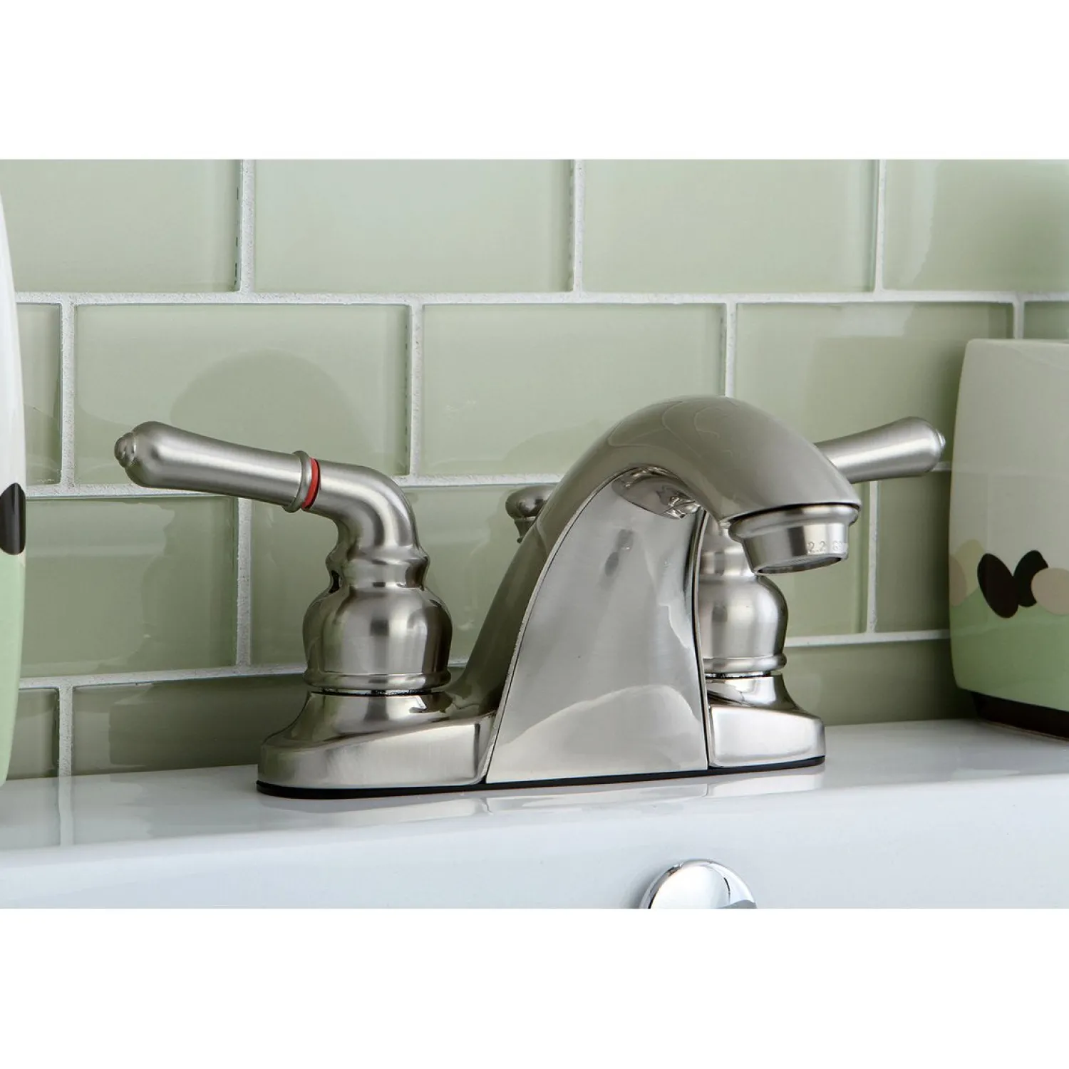 Deck Mount 4-Inch Centerset Bathroom Faucet 4" Center Set