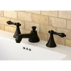 Hot Deck Mount 8-Inch Widespread Bathroom Faucet with Brass Pop-Up 8" Widespread
