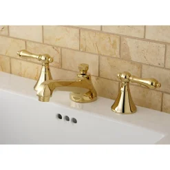 Hot Deck Mount 8-Inch Widespread Bathroom Faucet with Brass Pop-Up 8" Widespread