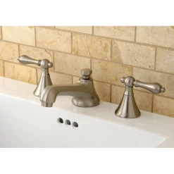 Hot Deck Mount 8-Inch Widespread Bathroom Faucet with Brass Pop-Up 8