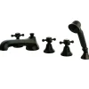 Hot Deck Mount Roman Tub Filler with Hand Shower Tub & Shower Sets|Tub Faucets