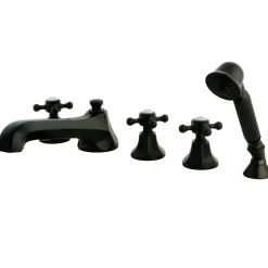 Hot Deck Mount Roman Tub Filler with Hand Shower Tub & Shower Sets|Tub Faucets