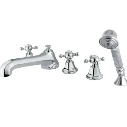 Hot Deck Mount Roman Tub Filler with Hand Shower Tub & Shower Sets|Tub Faucets
