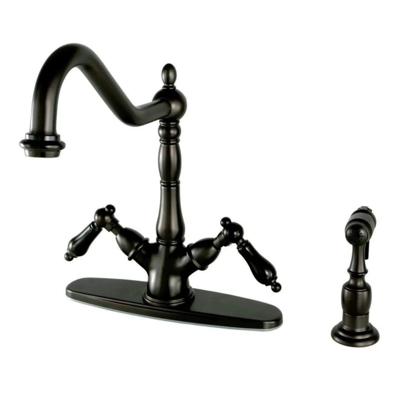 Online Duchess 8" Centerset Deck Mount Kitchen Faucet with Brass Sprayer Faucets With Side Spray