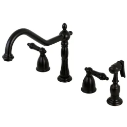 Duchess Deck Mount Widespread 4-Hole Kitchen Faucet Widespread Kitchen Faucets|Faucets With Side Spray