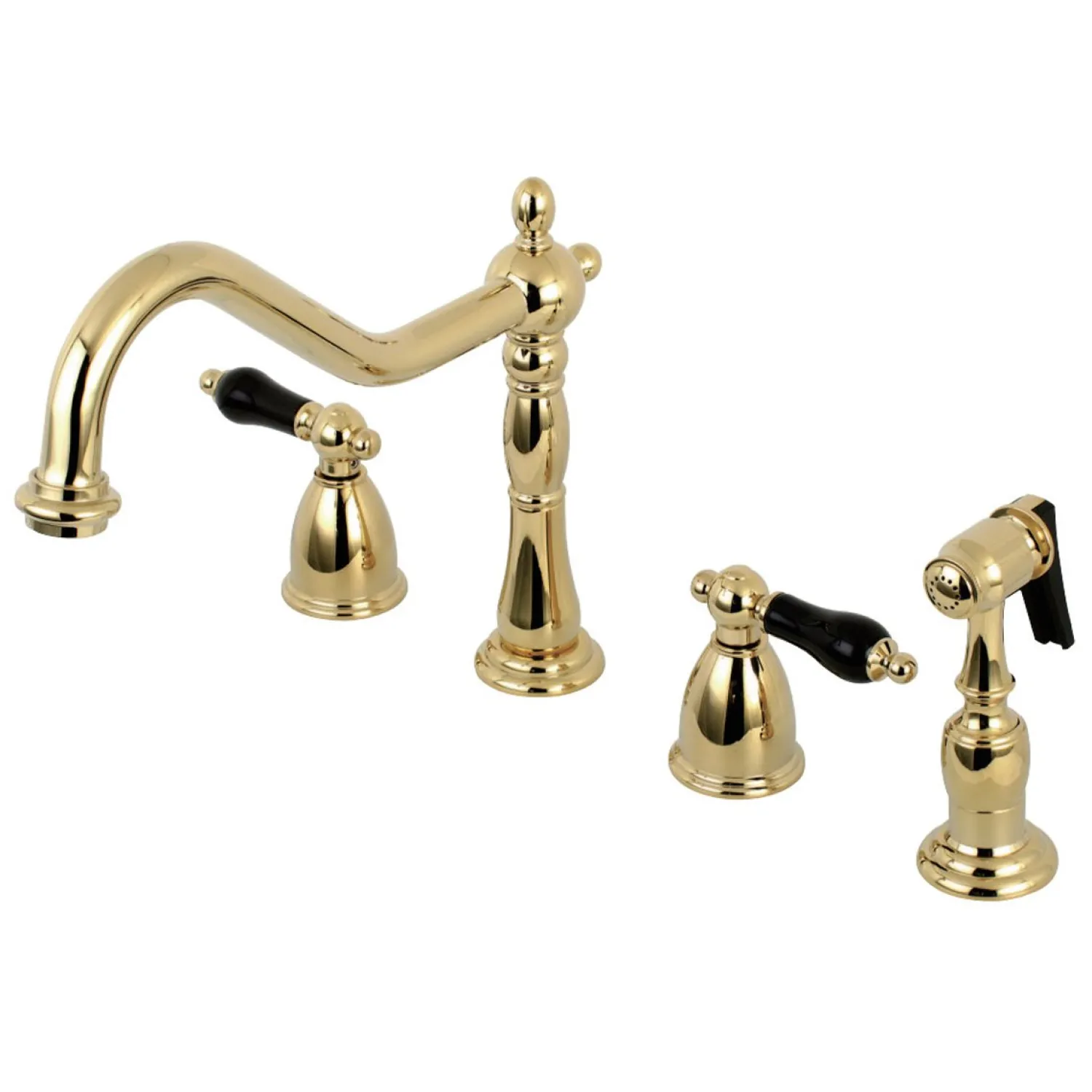 Duchess Deck Mount Widespread 4-Hole Kitchen Faucet Widespread Kitchen Faucets|Faucets With Side Spray