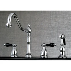 Duchess Deck Mount Widespread 4-Hole Kitchen Faucet Widespread Kitchen Faucets|Faucets With Side Spray
