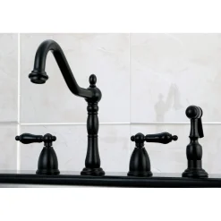 Duchess Deck Mount Widespread 4-Hole Kitchen Faucet Widespread Kitchen Faucets|Faucets With Side Spray