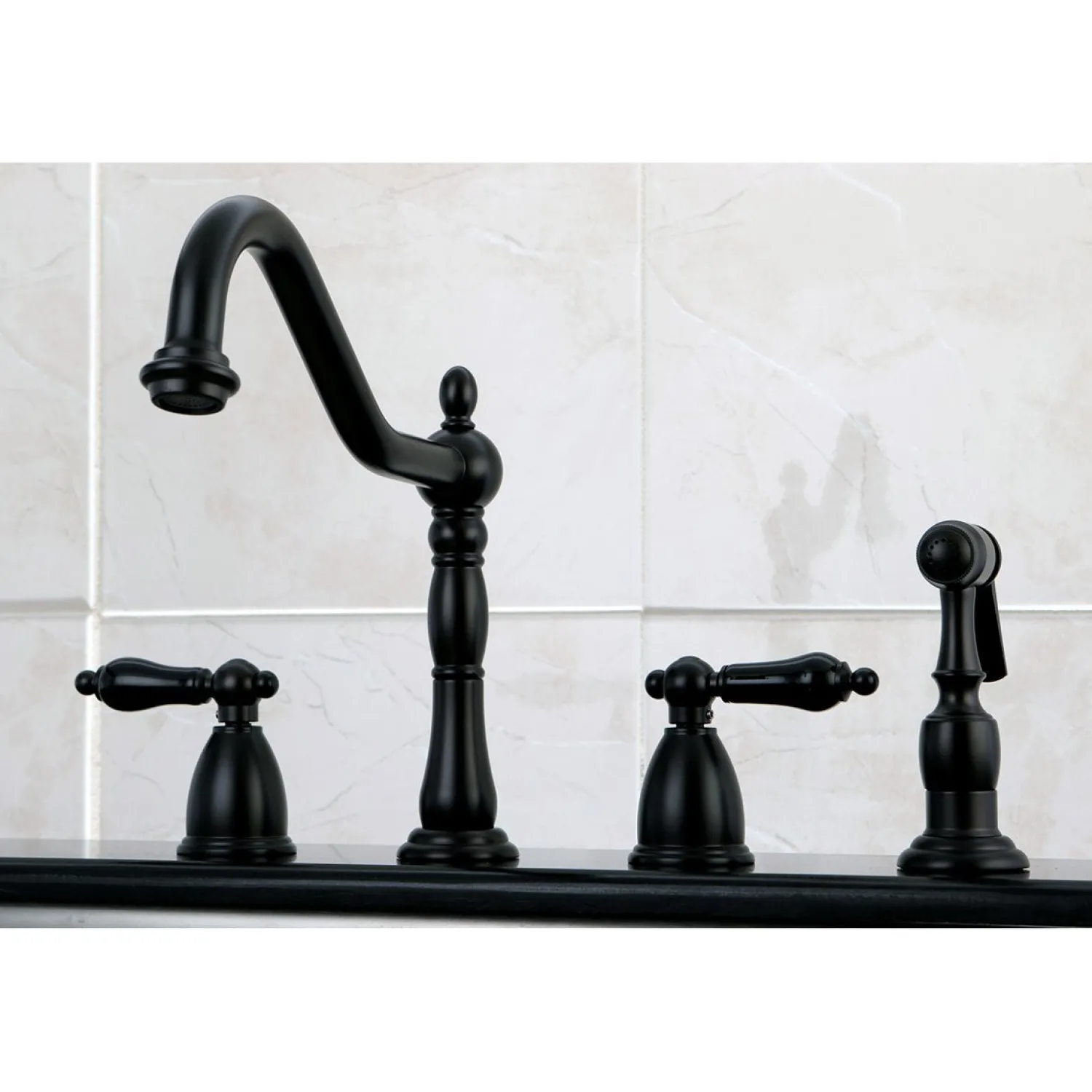 Duchess Deck Mount Widespread 4-Hole Kitchen Faucet Widespread Kitchen Faucets|Faucets With Side Spray
