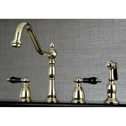 Duchess Deck Mount Widespread 4-Hole Kitchen Faucet Widespread Kitchen Faucets|Faucets With Side Spray